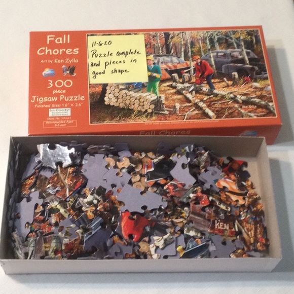 300 Piece Jigsaw Puzzle Fall Chores by Ken Zylla - Picture 4 of 5